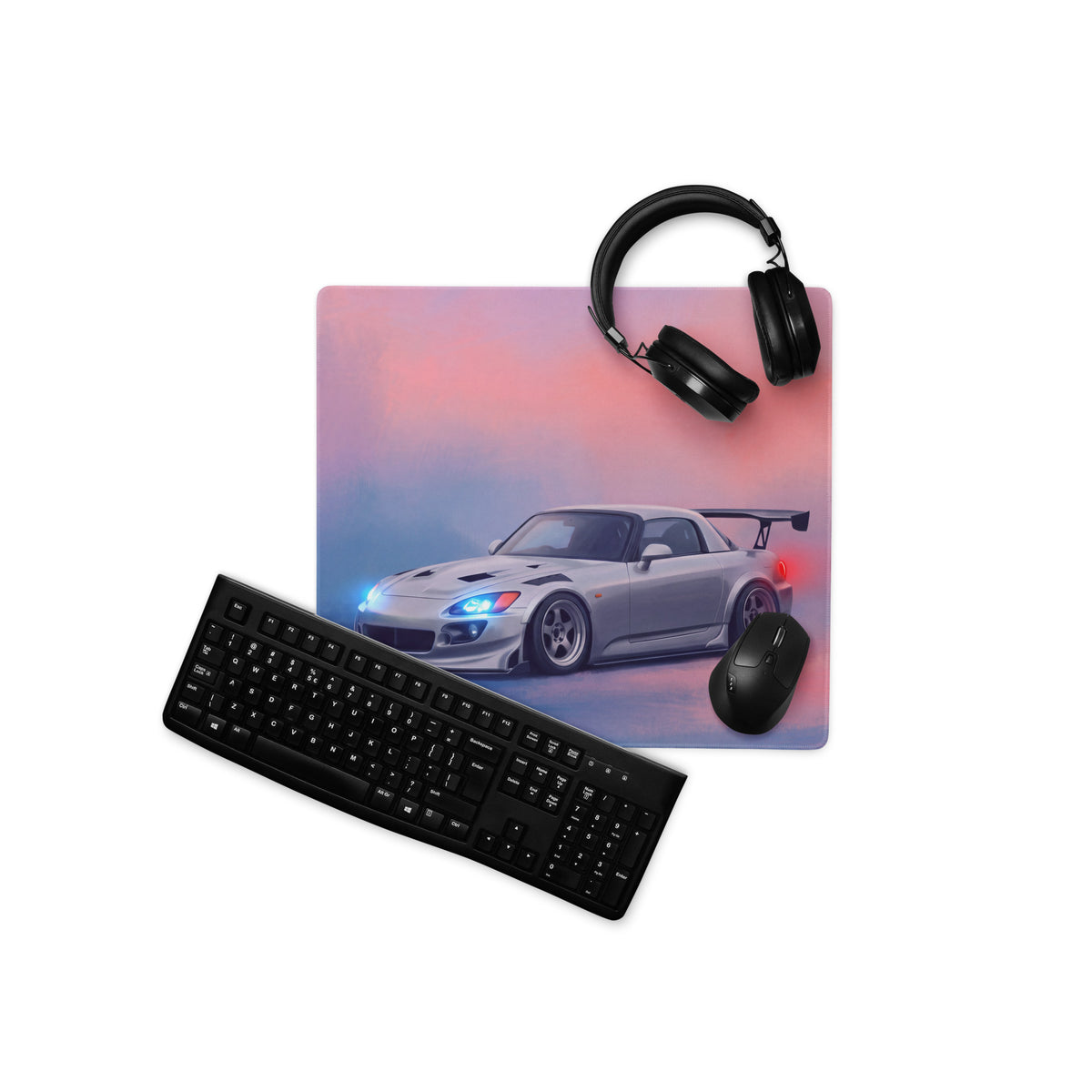Honda S2000 Inspired Sebring Silver AP2 Track Desk Pad – Extended Non-Slip PC Mouse Mat