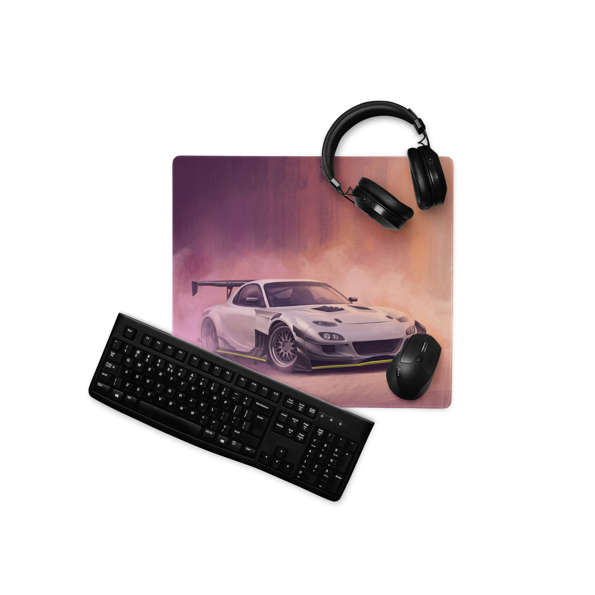 Mazda RX-7 Inspired Chaste White RE Amemiya Desk Mat – High-Precision XL Gaming Mousepad