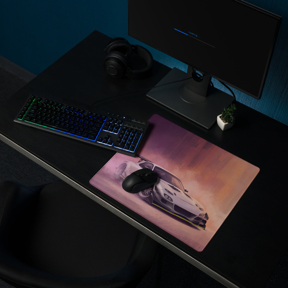 Mazda RX-7 Inspired Chaste White RE Amemiya Desk Mat – High-Precision XL Gaming Mousepad