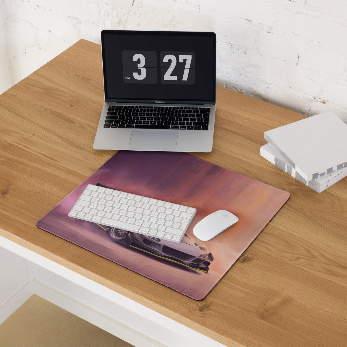 Mazda RX-7 Inspired Chaste White RE Amemiya Desk Mat – High-Precision XL Gaming Mousepad