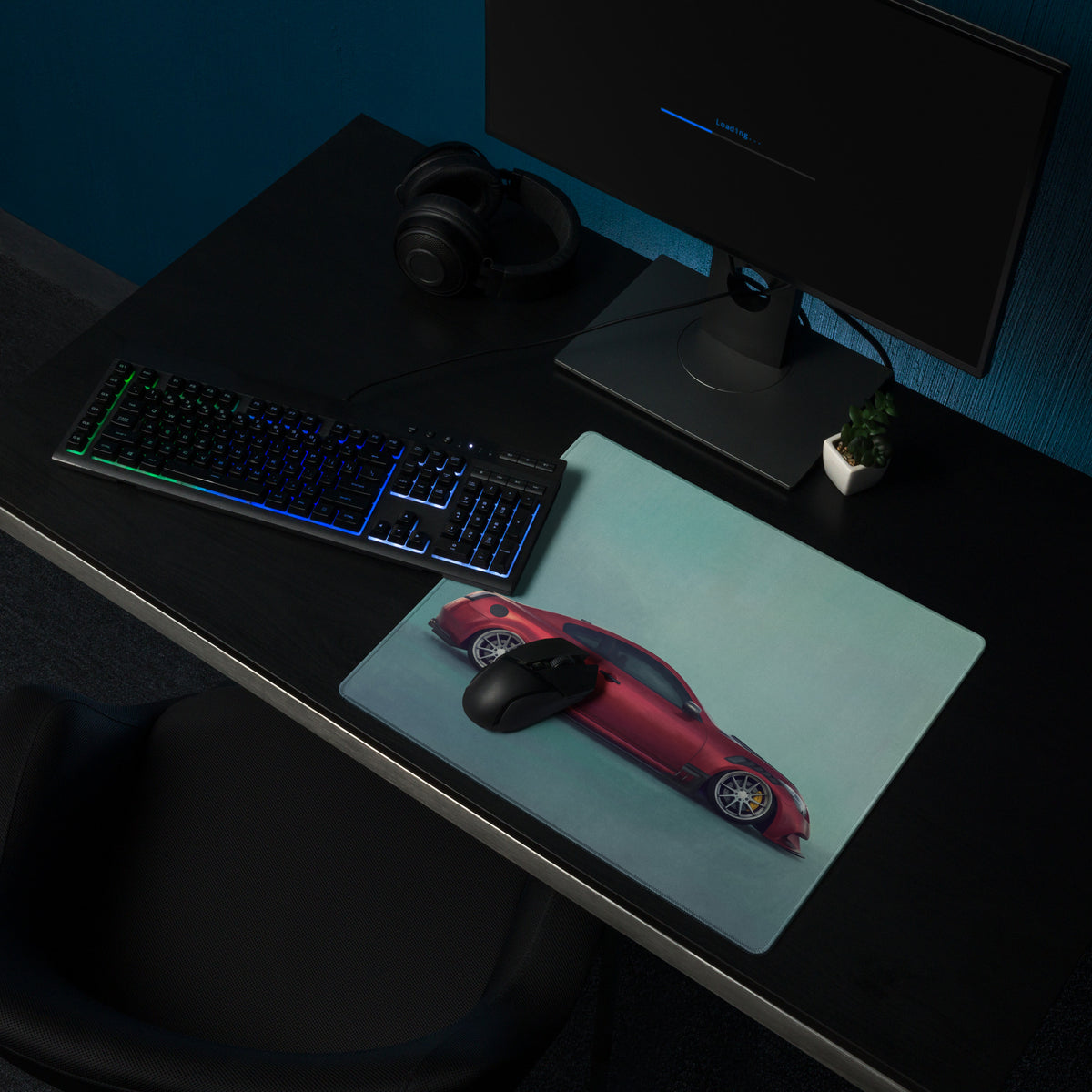 Infiniti G37 Inspired Crimson Metallic Coupe Desk Pad – Extended Non-Slip PC Mouse Mat