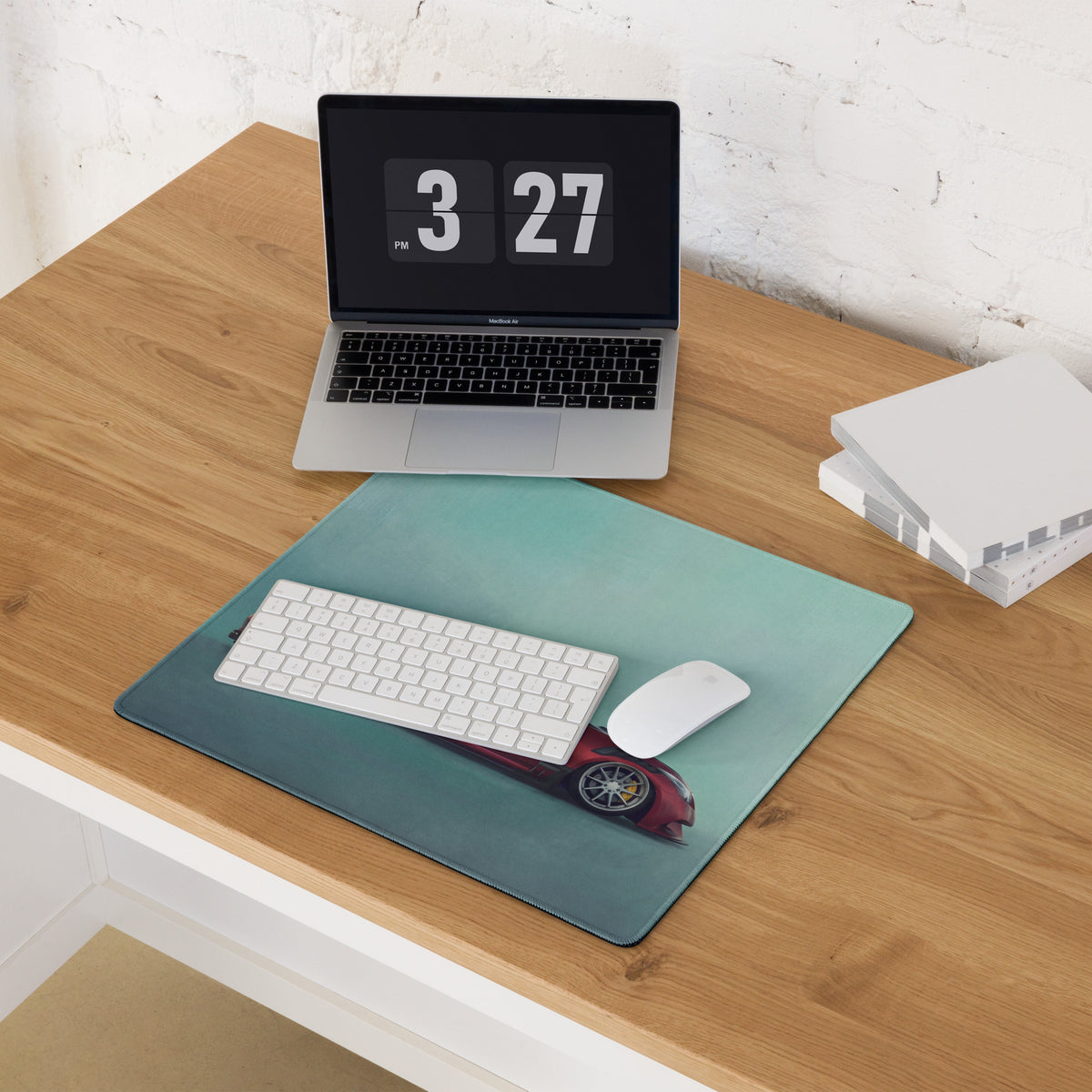 Infiniti G37 Inspired Crimson Metallic Coupe Desk Pad – Extended Non-Slip PC Mouse Mat
