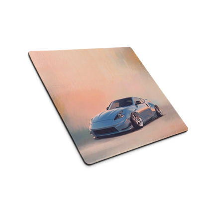 Nissan 370Z Inspired Light Blue Stance Desk Mat – Low-Friction Cloth Setup Mousepad