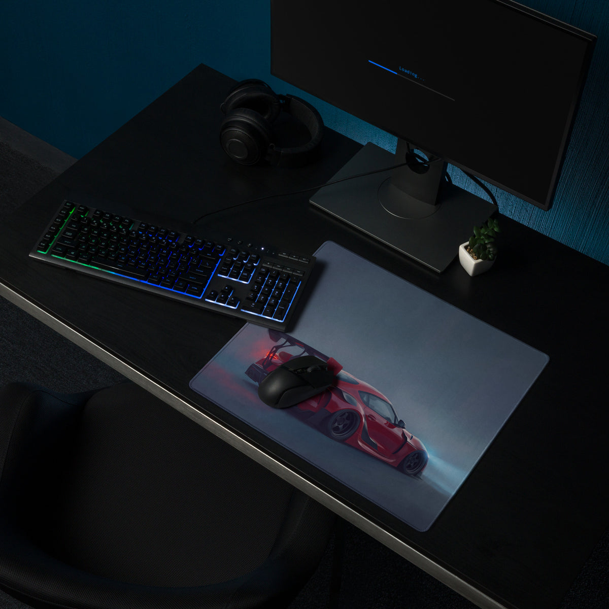 Toyota GR Supra Inspired Renaissance Red GT Wing Desk Mat – High-Precision XL Gaming Mousepad