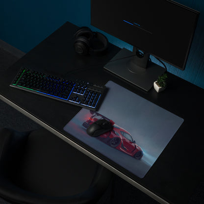 Toyota GR Supra Inspired Renaissance Red GT Wing Desk Mat – High-Precision XL Gaming Mousepad