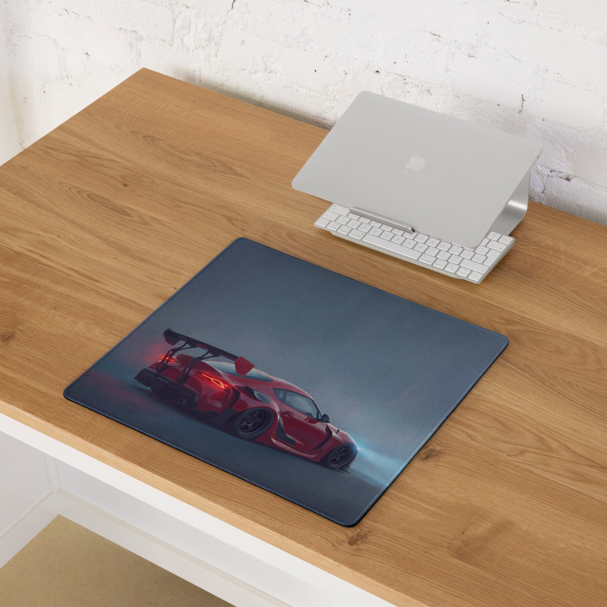 Toyota GR Supra Inspired Renaissance Red GT Wing Desk Mat – High-Precision XL Gaming Mousepad