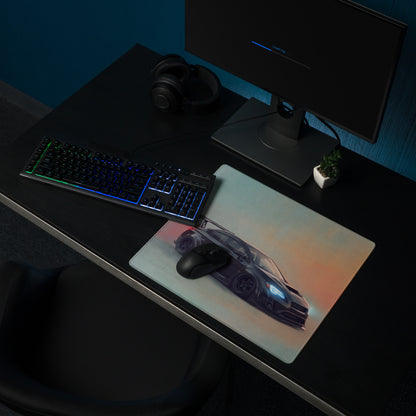 Subaru WRX STI Inspired Crystal Black Widebody Desk Mat – Low-Friction Cloth Setup Mousepad