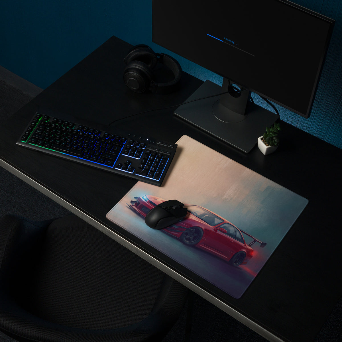 Nissan Silvia Inspired Crimson S14 Kouki Aero Desk Mat – High-Precision XL Gaming Mousepad