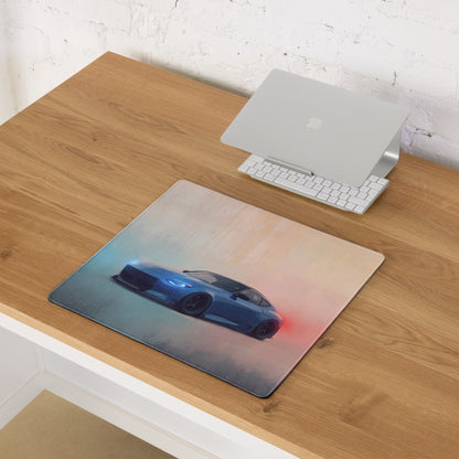 Nissan Z Inspired Seiran Blue Stance Desk Mat – Low-Friction Cloth Setup Mousepad