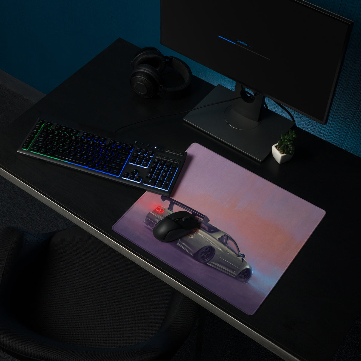 Nissan Skyline Inspired Millennium Jade R34 GT-R Rear Desk Mat – High-Precision XL Gaming Mousepad