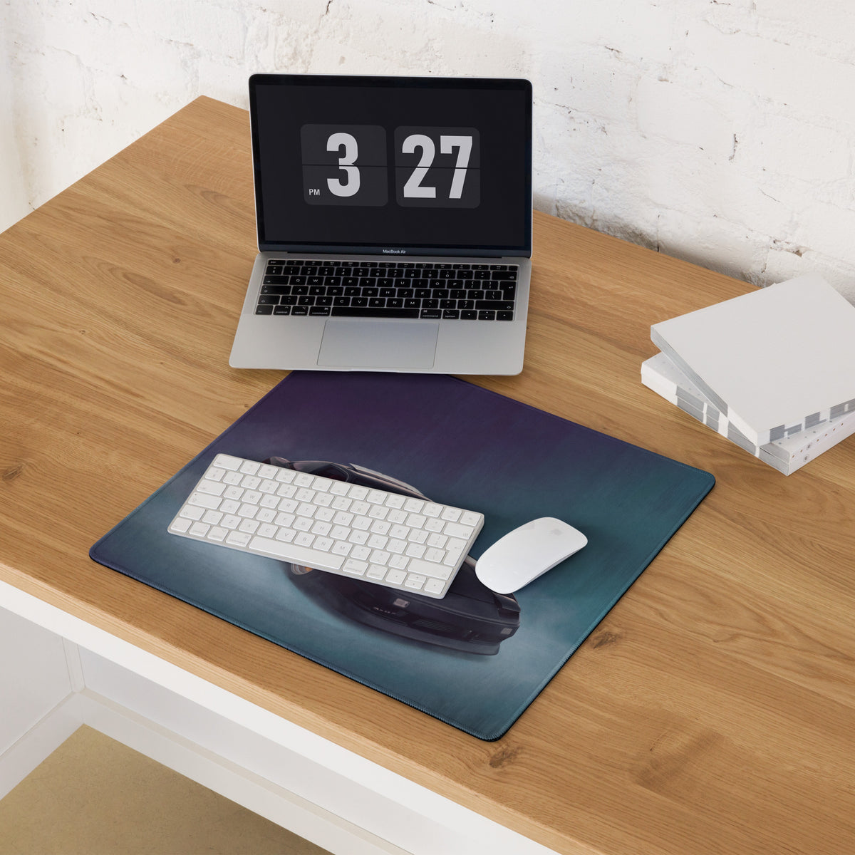 Nissan 180SX Inspired Midnight Stealth Pop-Up Desk Pad – Ultra-Glide Stitched Edge Gaming Mouse Mat
