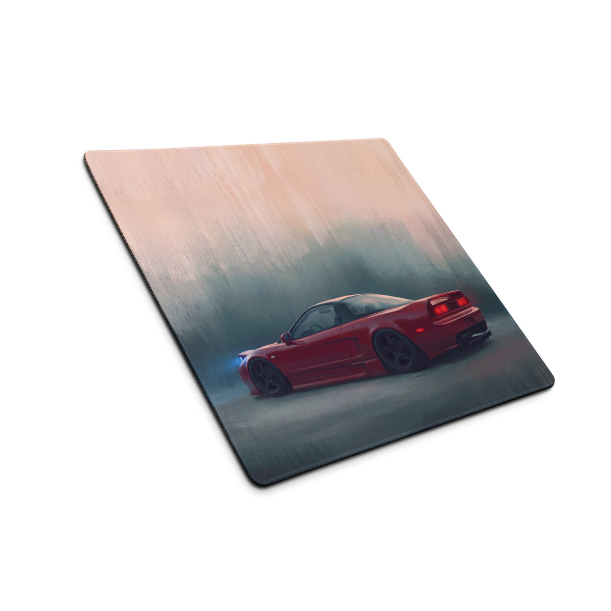 Honda NSX Inspired Formula Red Rear Profile Desk Mat – Low-Friction Cloth Setup Mousepad
