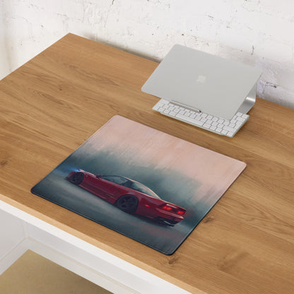 Honda NSX Inspired Formula Red Rear Profile Desk Mat – Low-Friction Cloth Setup Mousepad
