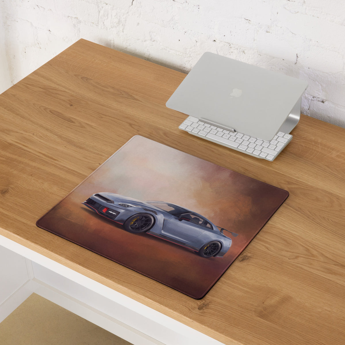 Nissan GT-R Inspired Nismo Stealth Gray Track Desk Mat – High-Precision XL Gaming Mousepad
