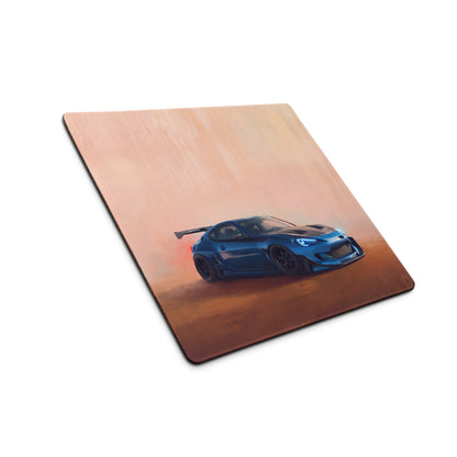 Subaru BRZ Inspired World Rally Blue GT Wing Desk Pad – Ultra-Glide Stitched Edge Gaming Mouse Mat