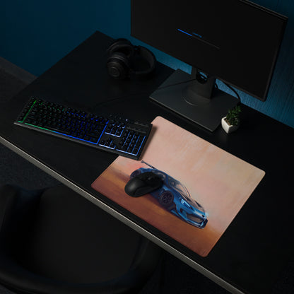 Subaru BRZ Inspired World Rally Blue GT Wing Desk Pad – Ultra-Glide Stitched Edge Gaming Mouse Mat