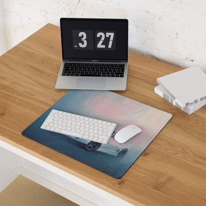 Toyota Supra Inspired Super White MK4 Low-Stance Desk Mat – Low-Friction Cloth Setup Mousepad