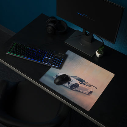 Toyota 86 Inspired Halo White Widebody GT Wing Desk Pad – Extended Non-Slip PC Mouse Mat