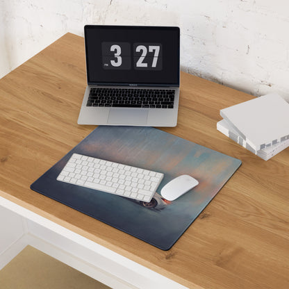 Toyota GR86 Inspired Halo White Bronze Rim Profile Desk Mat – Low-Friction Cloth Setup Mousepad