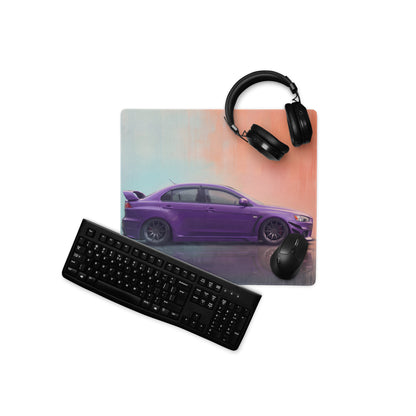 Mitsubishi Lancer Evolution Inspired Midnight Purple Evo X Desk Pad – Extended Non-Slip PC Mouse Mat