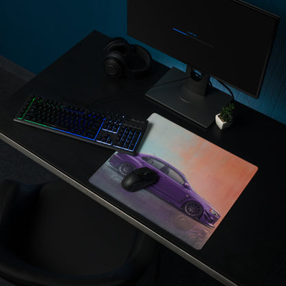 Mitsubishi Lancer Evolution Inspired Midnight Purple Evo X Desk Pad – Extended Non-Slip PC Mouse Mat