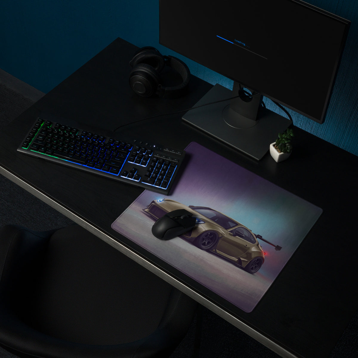 Toyota GR86 Inspired Desert Bronze Widebody Desk Mat – Low-Friction Cloth Setup Mousepad