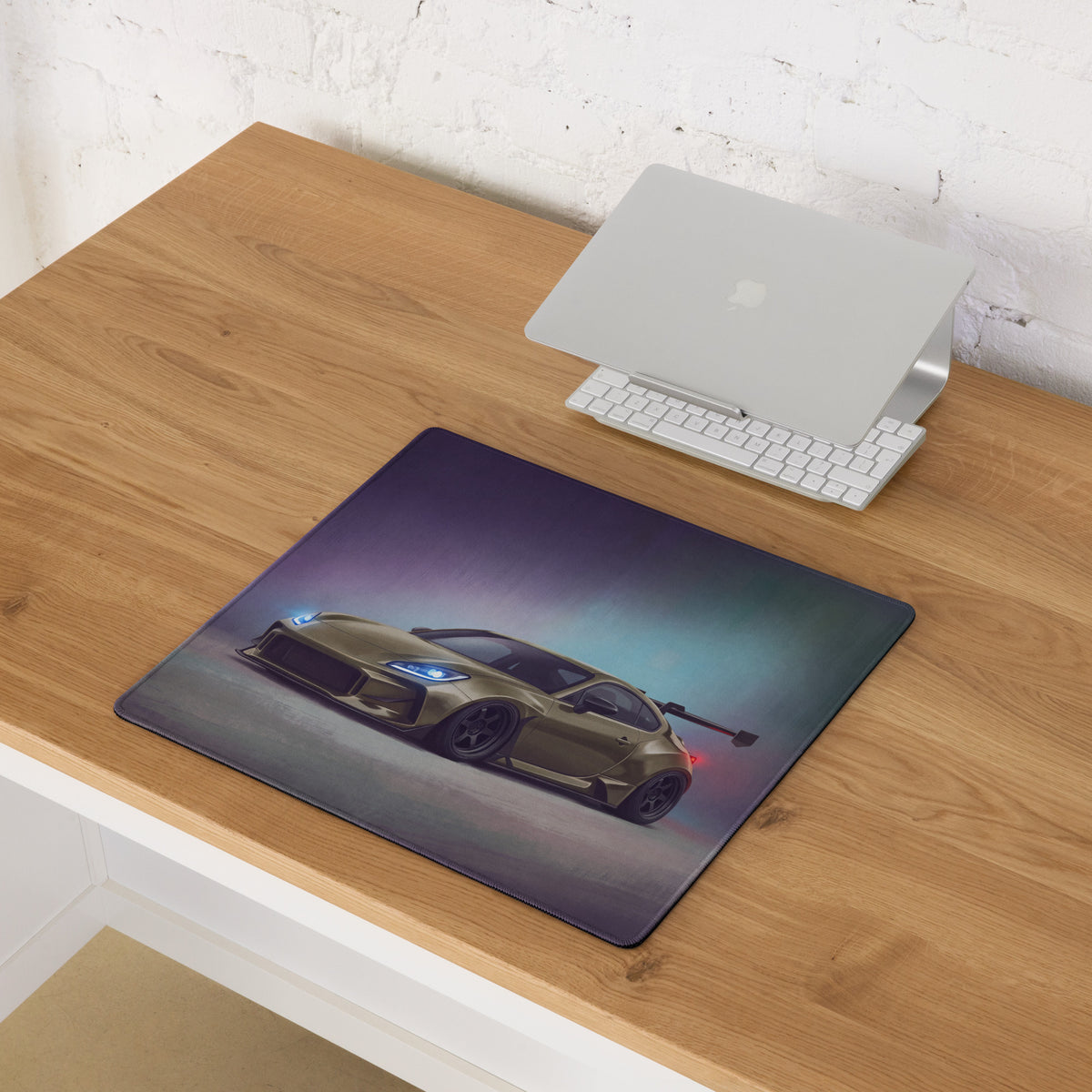 Toyota GR86 Inspired Desert Bronze Widebody Desk Mat – Low-Friction Cloth Setup Mousepad
