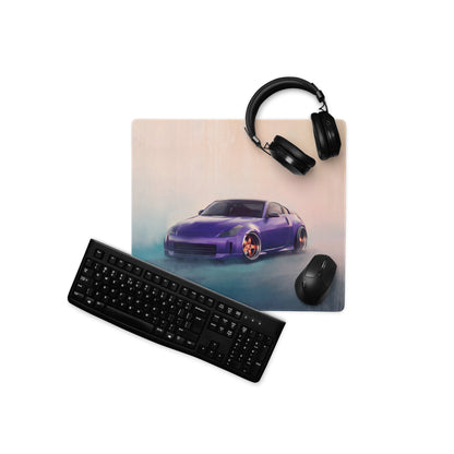 Nissan 350Z Inspired Deep Purple Stance Desk Mat – High-Precision XL Gaming Mousepad