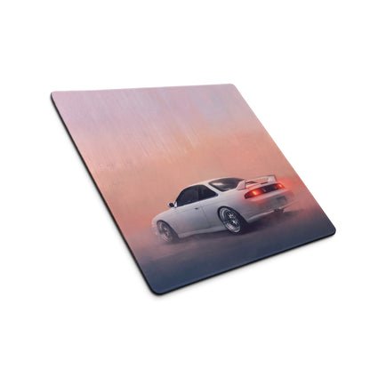 Nissan Silvia Inspired Pearl White S14 Zenki Desk Mat – High-Precision XL Gaming Mousepad