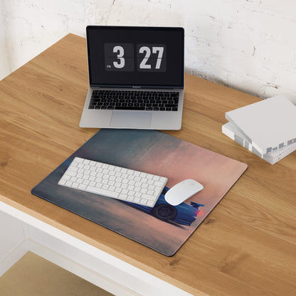 Nissan Skyline Inspired Bayside Blue R34 GT-R Profile Desk Mat – Low-Friction Cloth Setup Mousepad