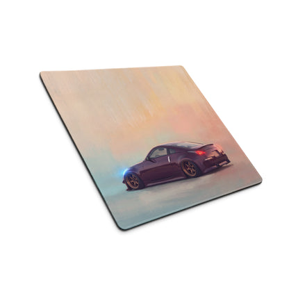 Nissan 350Z Inspired Deep Purple Bronze Rim Desk Pad – Extended Non-Slip PC Mouse Mat