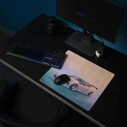 Toyota 86 Inspired Halo White Widebody GT Wing Desk Pad – Extended Non-Slip PC Mouse Mat