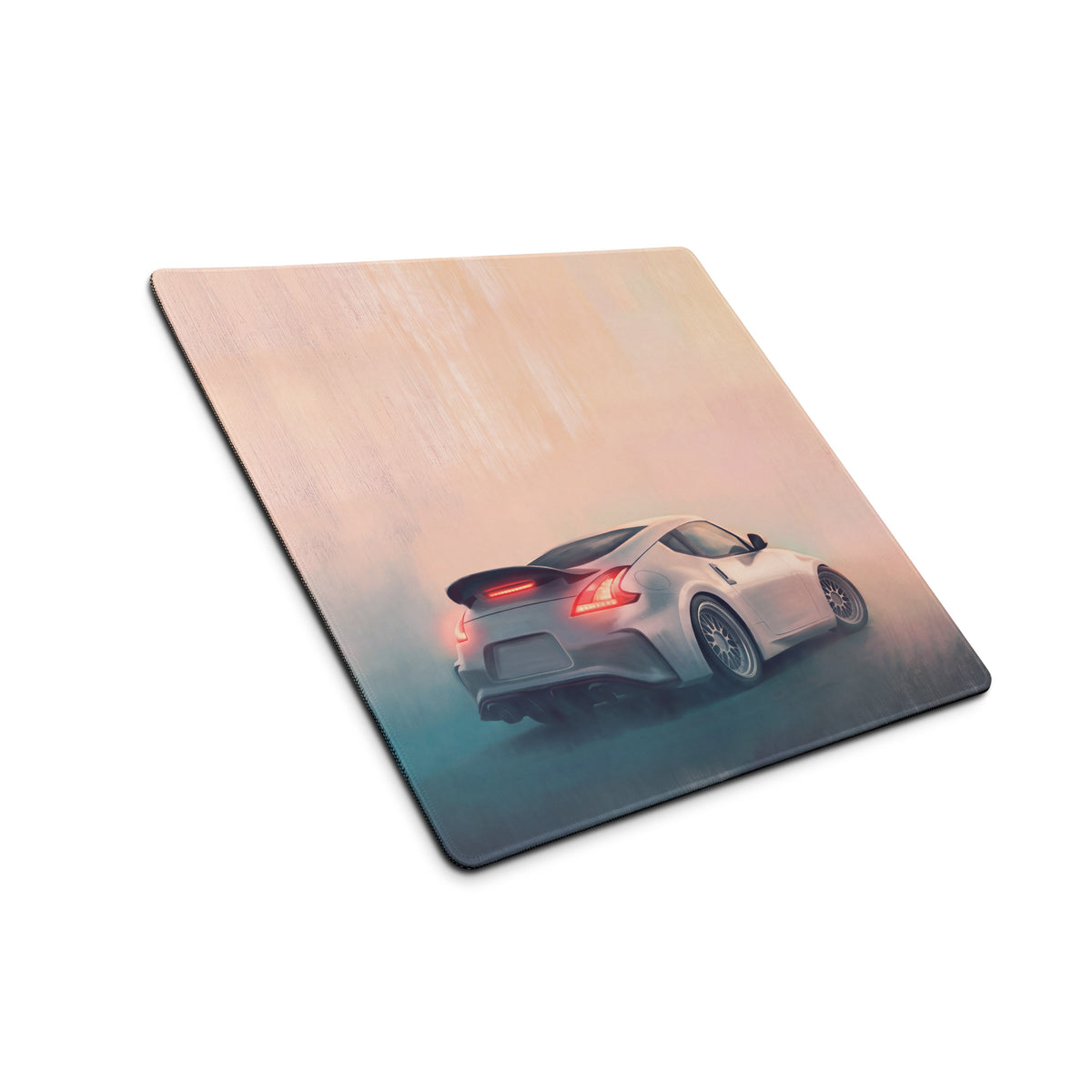 Nissan 370Z Inspired Pearl White Rear Ducktail Desk Pad – Extended Non-Slip PC Mouse Mat