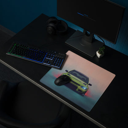 Mitsubishi Lancer Evolution Inspired Acid Green Evo IX Frontal Desk Mat – High-Precision XL Gaming Mousepad
