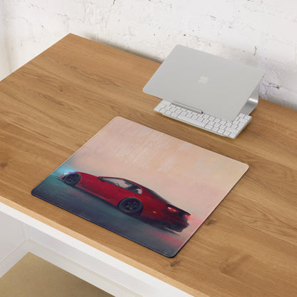 Nissan 300ZX Inspired Crimson Red Z32 Rear Profile Desk Pad – Extended Non-Slip PC Mouse Mat