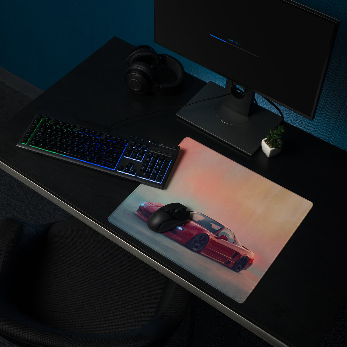 Honda NSX Inspired Formula Red Pop-Up NA1 Desk Mat – Low-Friction Cloth Setup Mousepad