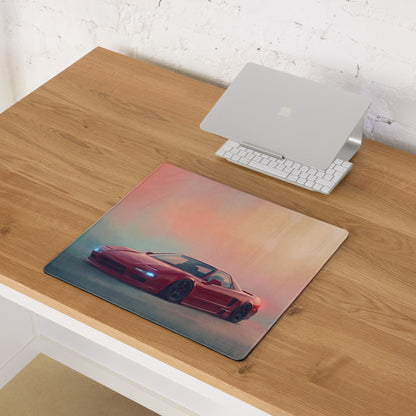 Honda NSX Inspired Formula Red Pop-Up NA1 Desk Mat – Low-Friction Cloth Setup Mousepad