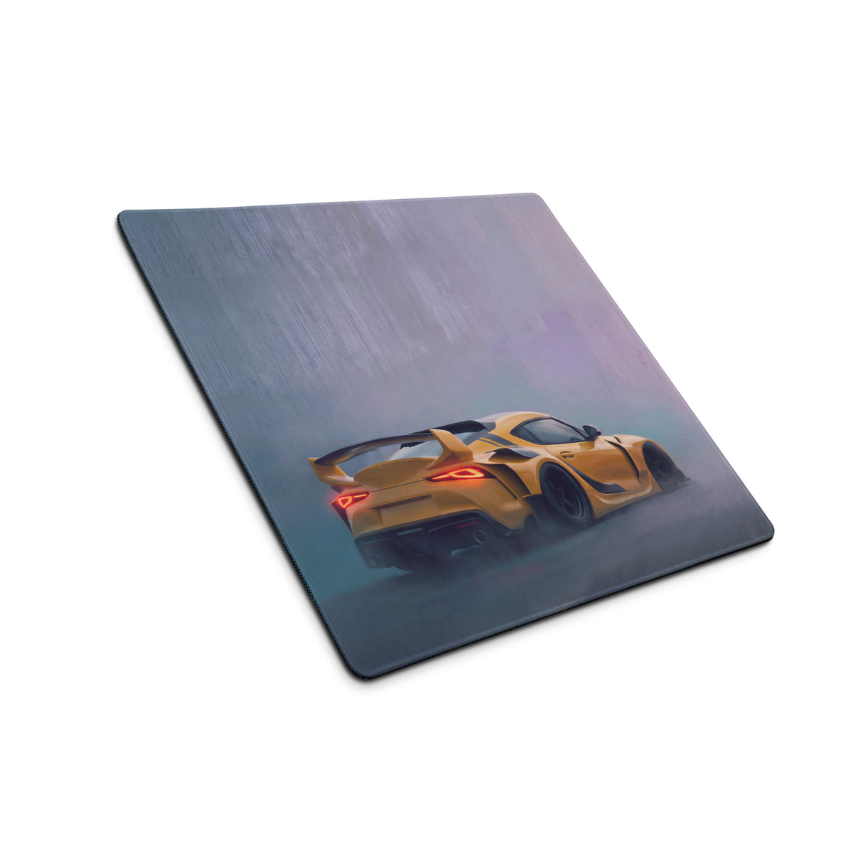 Toyota GR Supra Inspired Lightning Yellow GT Wing Desk Pad – Extended Non-Slip PC Mouse Mat