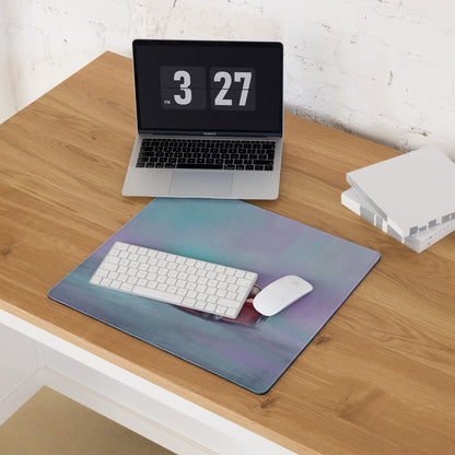 Mazda rx-7 inspired vintage red widebody gt wing rectangular mousepad with soft blue to purple aurora borealis gradient design