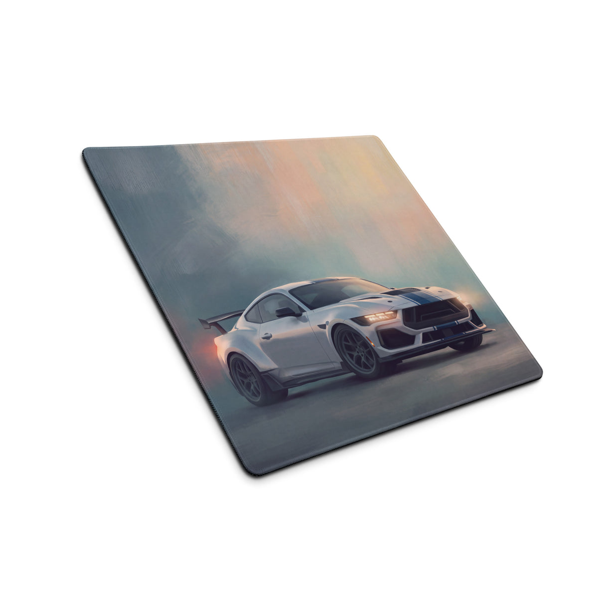 Ford Mustang Inspired Oxford White GTD Desk Mat – High-Precision XL Gaming Mousepad