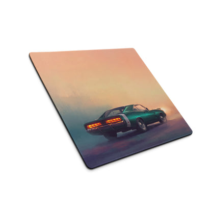 Dodge Charger Inspired Classic Emerald Desk Pad – Extended Non-Slip PC Mouse Mat