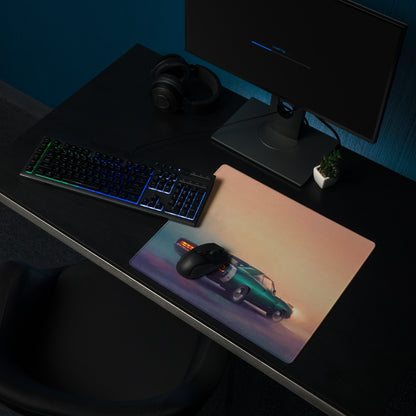 Dodge Charger Inspired Classic Emerald Desk Pad – Extended Non-Slip PC Mouse Mat