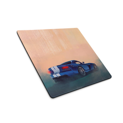 Dodge Viper Inspired GTS Blue Stripe Desk Mat – High-Precision XL Gaming Mousepad