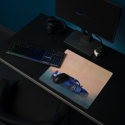 Dodge Viper Inspired GTS Blue Stripe Desk Mat – High-Precision XL Gaming Mousepad