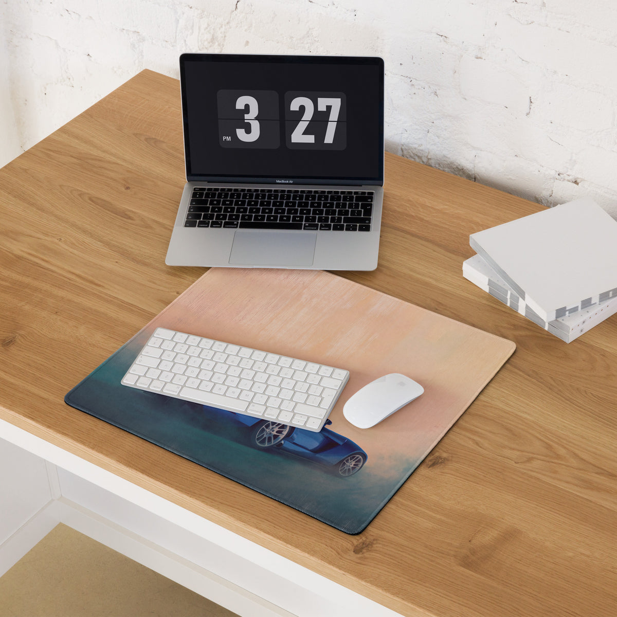 Dodge Viper Inspired GTS Blue Stripe Desk Mat – High-Precision XL Gaming Mousepad