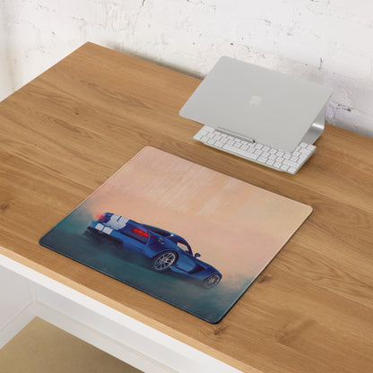 Dodge Viper Inspired GTS Blue Stripe Desk Mat – High-Precision XL Gaming Mousepad