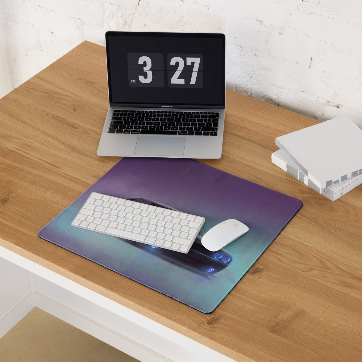 Dodge Challenger Inspired Midnight Hellcat Desk Pad – Extended Non-Slip PC Mouse Mat