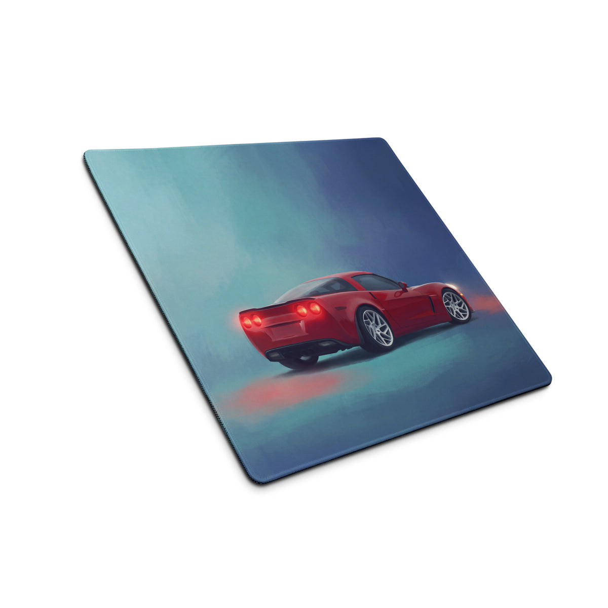 Chevrolet Corvette C6 Inspired Crimson Z06 Desk Mat – Low-Friction Cloth Setup Mousepad