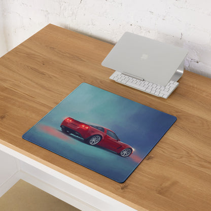 Chevrolet Corvette C6 Inspired Crimson Z06 Desk Mat – Low-Friction Cloth Setup Mousepad