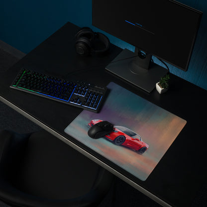 Chevrolet Corvette C6 Inspired Torch Red Rear Desk Mat – High-Precision XL Gaming Mousepad